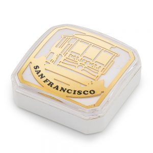 Orchid  Paper Weight Gift Set in shape Of San Francisco White