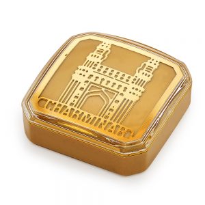 Orchid  Paper Weight Gift Set in shape Of Charminar Brown