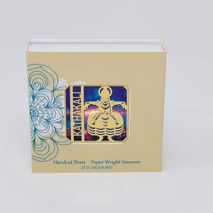 Orchid Kathakali  Paper Weight in a Square Shape