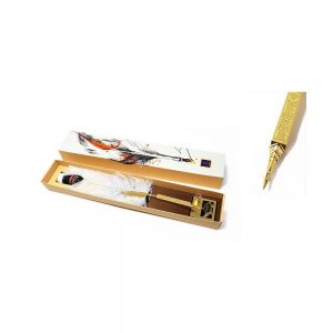 Orchid Large Feather Quill Fountain Pen Gift Set