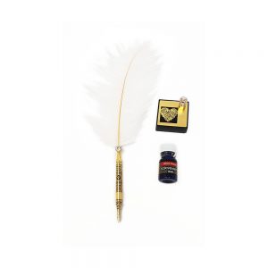 Orchid Large Feather Quill Fountain Pen Gift Set
